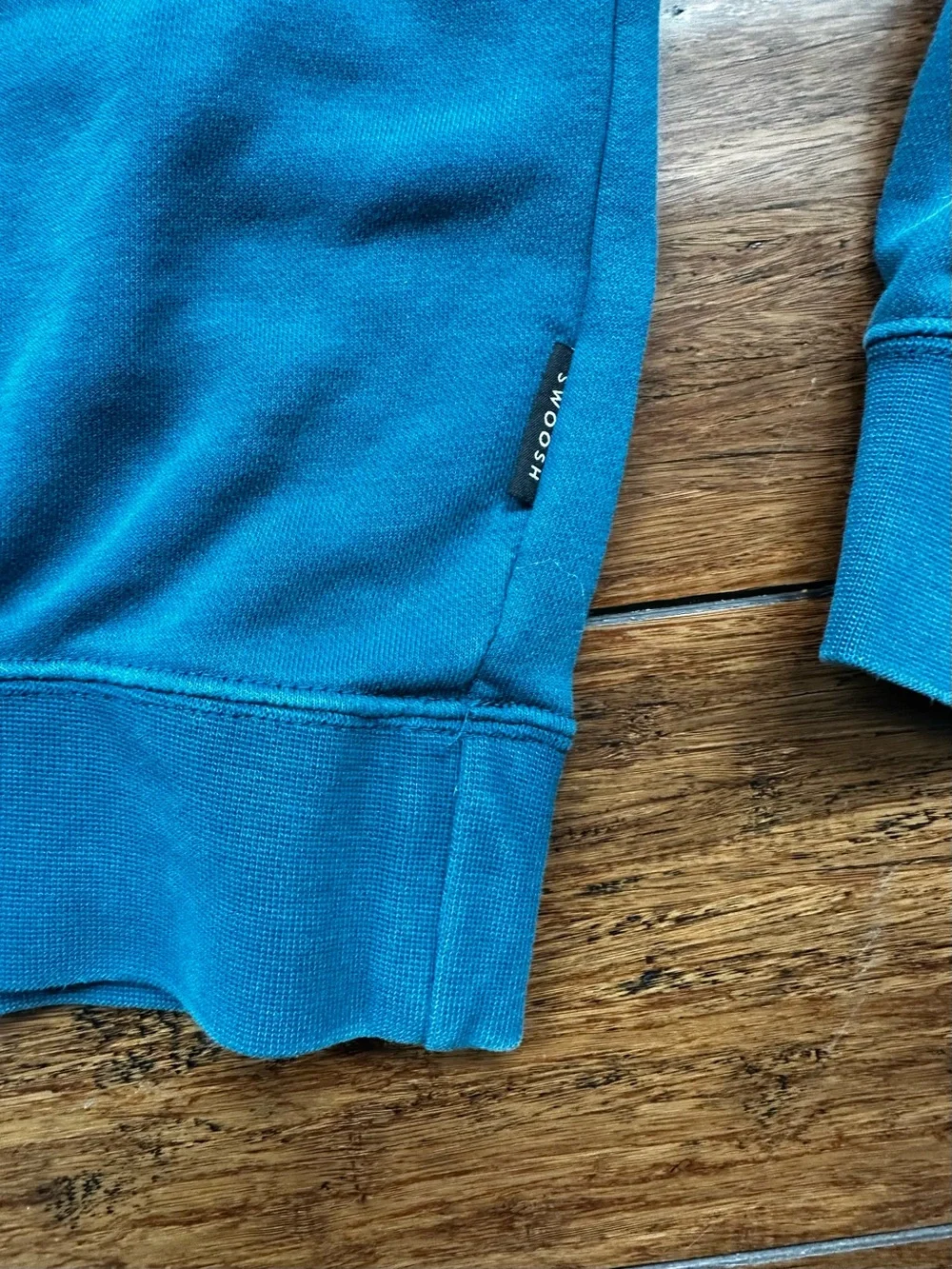 Nike Double Swoosh French Terry Crewneck Sweatshirt Men's Size M Back Hit Teal
